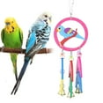 thumbnail image 1 of Colgante de cuerda de pez de madera Ticfox para pájaros columpio colgante masticar morder jugar, 1 of 14