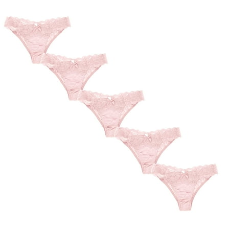 

Women Underwear Brief Fashion Lace Lingerie Lace Pants Lace Low Waist Panties 5PC