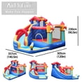 thumbnail image 4 of AirMyFun Inflatable Bounce House, Water Slide Park Slide Bouncer with Climbing Wall, Basketball Hoop, Jumping and Splash Pool, Kids Bouncy Castle with 450W Air Blower for Outdoor Backyard, 4 of 11
