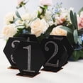 thumbnail image 4 of BalsaCircle 5 Pieces 5" Hexagon Table Numbers Sign Holders Acrylic Stands Party Accessories, 4 of 8
