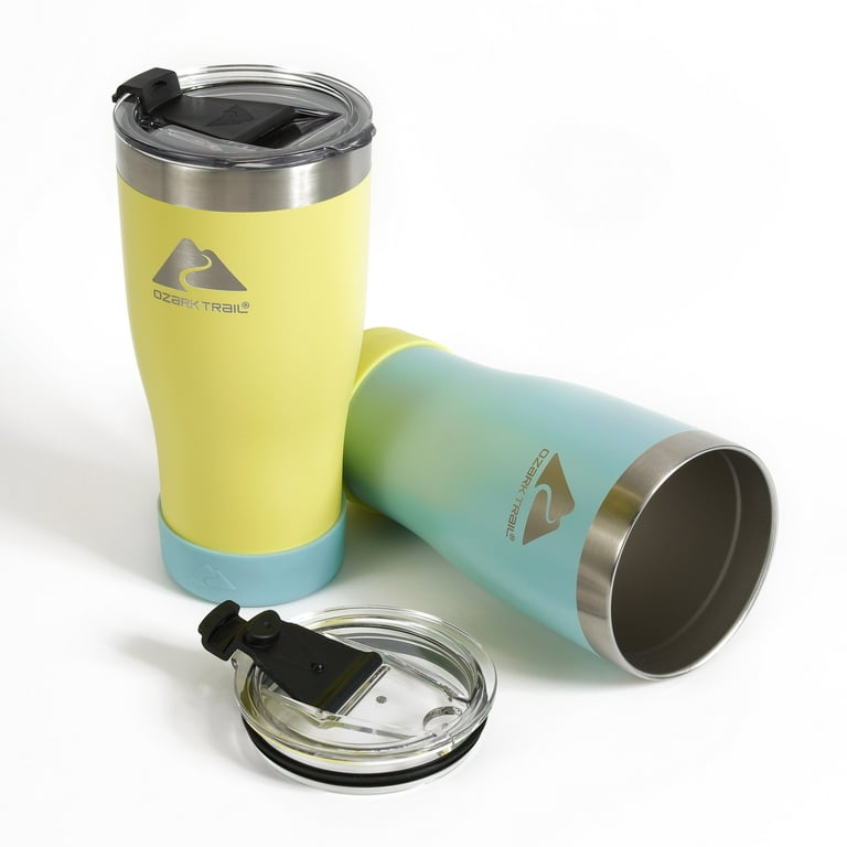 Ozark Trail Double-Wall Vacuum-Sealed Stainless Steel Coffee Mug, 20 oz, 2  Pack 