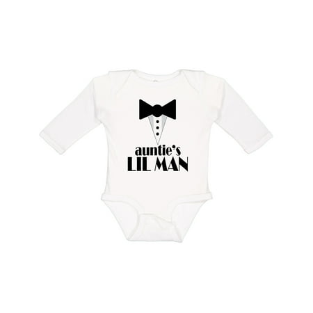 

Inktastic Auntie s Lil Man Gift Baby Boy Long Sleeve Bodysuit