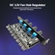 thumbnail image 4 of Likrtyny PC 8 Canales Fan Hub 4 Perillas PCI Soporte Controlador Velocidad Del Ventilador Refrigeración, 4 of 9