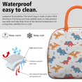 thumbnail image 3 of Womens White Cartoon Dinosaurs Pterosaurs Pattern Lunch Box for Work,Insulated Lunch Bag for Women,Loncheras Para Mujer,Leakproof Adult Lunch Bag for Work,Beach,Travel,Picnic,Camping, 3 of 7