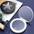 thumbnail image 2 of Kripyery Touch Control Rechargeable Folding Travel Cosmetic Mirror - LED Light Makeup Mirror 10X Magnification, 2 of 8
