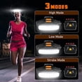 thumbnail image 2 of Linterna Frontal LED Recargable, IPX6, Resistente Al Agua, 1500 Lúmenes, 3 Modos de Luz para Actividades Al Aire Libre Como Acampar, Correr y Pescar., 2 of 5