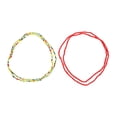 thumbnail image 1 of EeaseCA 2Pcs Bikini Chain Beach Chain Waist Chain Waist Beads Belly Beads Double-string Chain (Colorful), 1 of 7