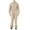 Khaki, variant on TOPTIE Blended Long Sleeve Coverall for Men, Black Coverall Regular Length