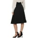 thumbnail image 3 of Falda elegante midi de cintura alta con cremallera lateral A-Line para mujeres Inspire Chic, 3 of 5