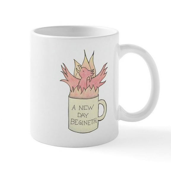 CafePress - Phoenix Rises From Coffee Mug - 11 oz Ceramic Mug - Novelty Coffee Tea Cup