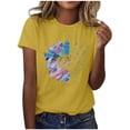 thumbnail image 2 of HOMBOM Tops for Women Crewneck Tunic Tops Spring Floral Comfy Cute Graphic Womens Blouse, 2 of 6