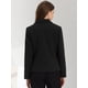 thumbnail image 3 of Blazer corto de oficina para mujer Blazer corto de trabajo de manga larga con solapa con muescas Negro M, 3 of 5