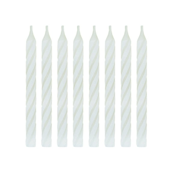 White Birthday Candles, 2.5in, 24ct