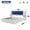 Blue+Grey, variant on Anykoon King Size Upholstered Platform Bed with Panel, Anti-Collision Rounded Corners, No Box Spring Needed, Red