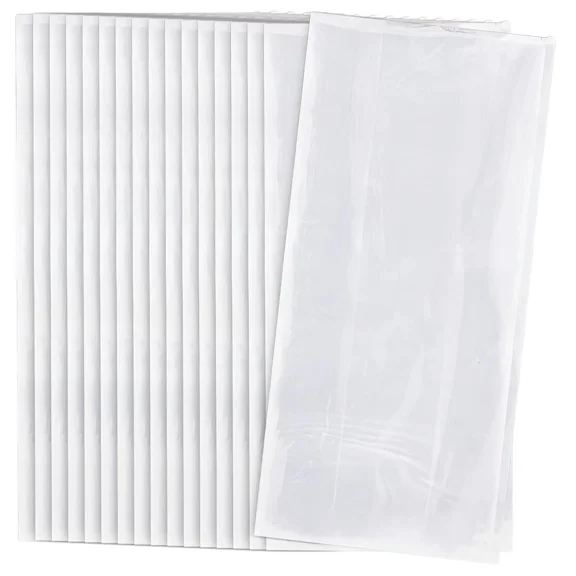 ELARA- Clear Cellophane Bags 30 Count Large Gift Wrap Party Favor Bags 11.5 X 5