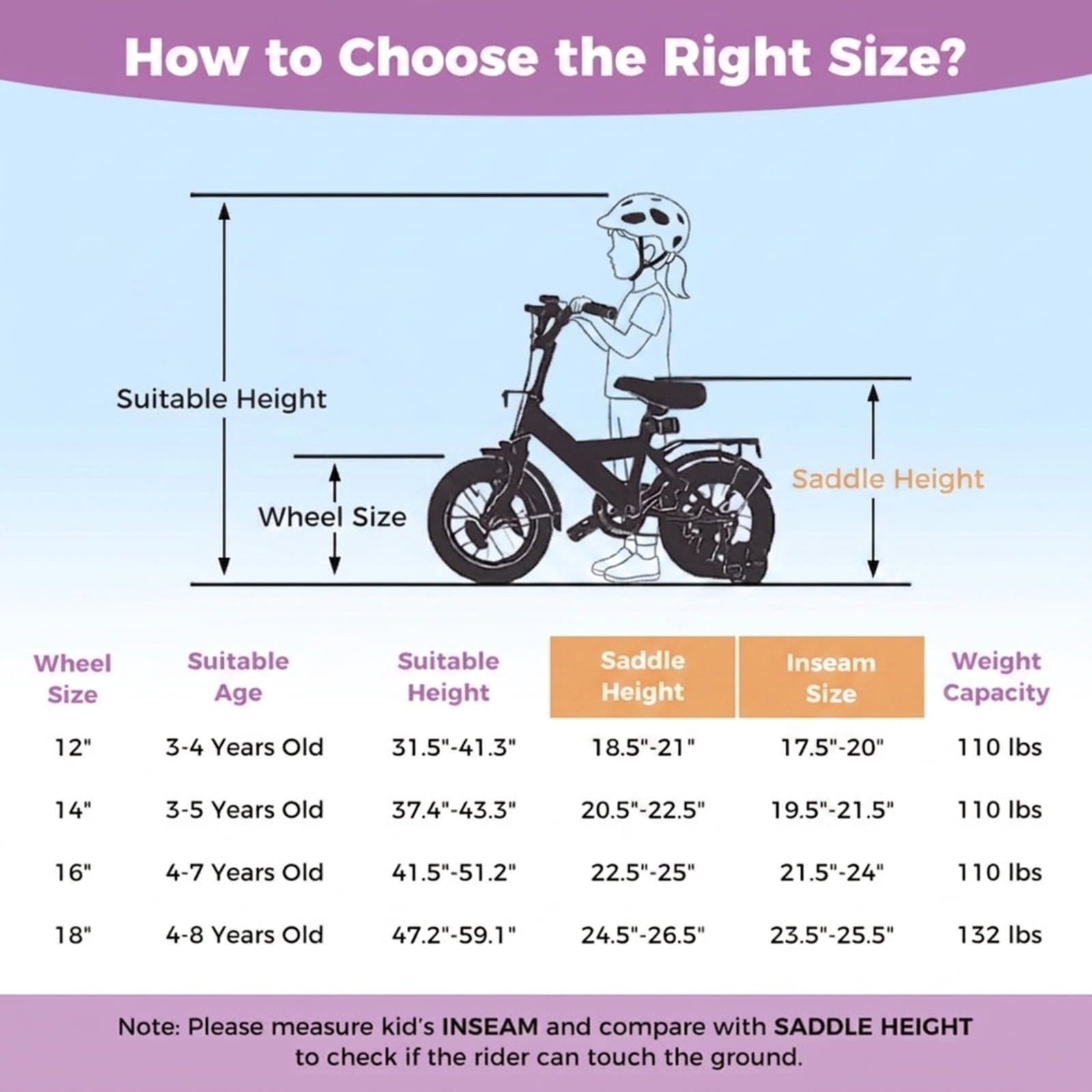 Redsmile Kids Bike 12 Inch with Adjustable Seat and Training Wheels for Boys Girls Ages 3-8, Stars & Moon Design Children Bicycle with Front Handbrake, Kids Bicycle 12in, Purple