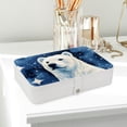 thumbnail image 6 of Polar Bear Elegant PU Leather Jewelry Organizer Box with Removable Compartment, Portable Earring Organizer and Bracelet Holder, 6 of 6