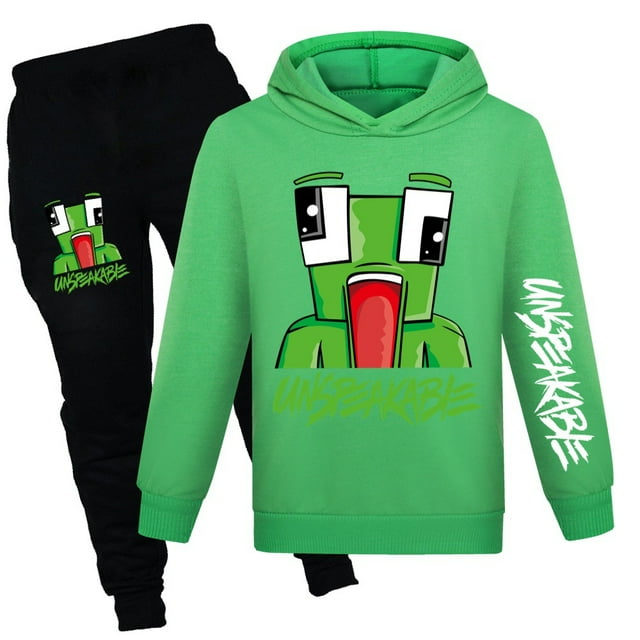 Unspeakable Merch Hoodie And Pants Suit, Boys Girls Pullover Tracksuit For Teenagers