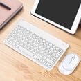 thumbnail image 3 of Combo de Teclado y Mouse Bluetooth Jinwen Inalámbrico Blanco, 3 of 8