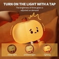 thumbnail image 3 of 4X Night Light Cute Lamp Pumpkin Touch Sensor Lamp Christmas Night Lamp Silicone LED Rechargeable Lamp, 3 of 7