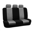 thumbnail image 4 of FH Group Trendy Elegence Airbag Compatible and Split Bench 7 Seaters Car Van Seat Covers, Full Set, Gray and Black, 4 of 5