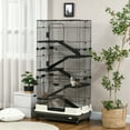 thumbnail image 2 of PawHut 32"L 6-level Rabbit Or Small Animal Hutch/cage with Wheels, 2 of 10