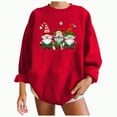 thumbnail image 3 of Towmus Christmas Sweaters for Women Funny Festive Womens Christmas Old Men Sweaters Loose Fit Cute Winter Long Sleeve Tops Casual Pullover Shirts, 3 of 6