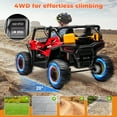 thumbnail image 3 of Yexmas 24V Kids Ride on Car Truck,2 Seater Kids Electric Car with Remote Control,4WD Toddler Ride on Car with 110lb Weight Capacity,Red, 3 of 10