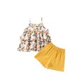 thumbnail image 3 of Faithtur Girl?s Summer Fruit Suspender Tops and Solid Color Short Pants Set, 3 of 10
