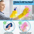 thumbnail image 4 of HOMERHYME Microfiber Cleaning Cloth - 10 Pack Glasses Cleaning Cloth, 16" x 14" Window Cleaning Rag, 4 of 7