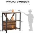 thumbnail image 3 of GAOMON Bookshelf, 3-Tier Bookshelf with Smart LED Lights, Tall Wood & Metal Bookcase, Open Display Shelves for Bedroom, Home Office, Kitchen, Living Room, 3 of 8