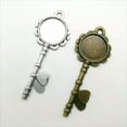 thumbnail image 5 of U8MO 2/10pc Big Key Cabochon Base Antique Silver Charms Pendants For Jewelry Making-Antique Silver-2pcs, 5 of 6