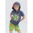 thumbnail image 3 of Teenage Mutant Ninja Turtles Print Hoodie T Shirt Mesh Shorts Outfit Set (Toddler or Boy's), 3 of 5
