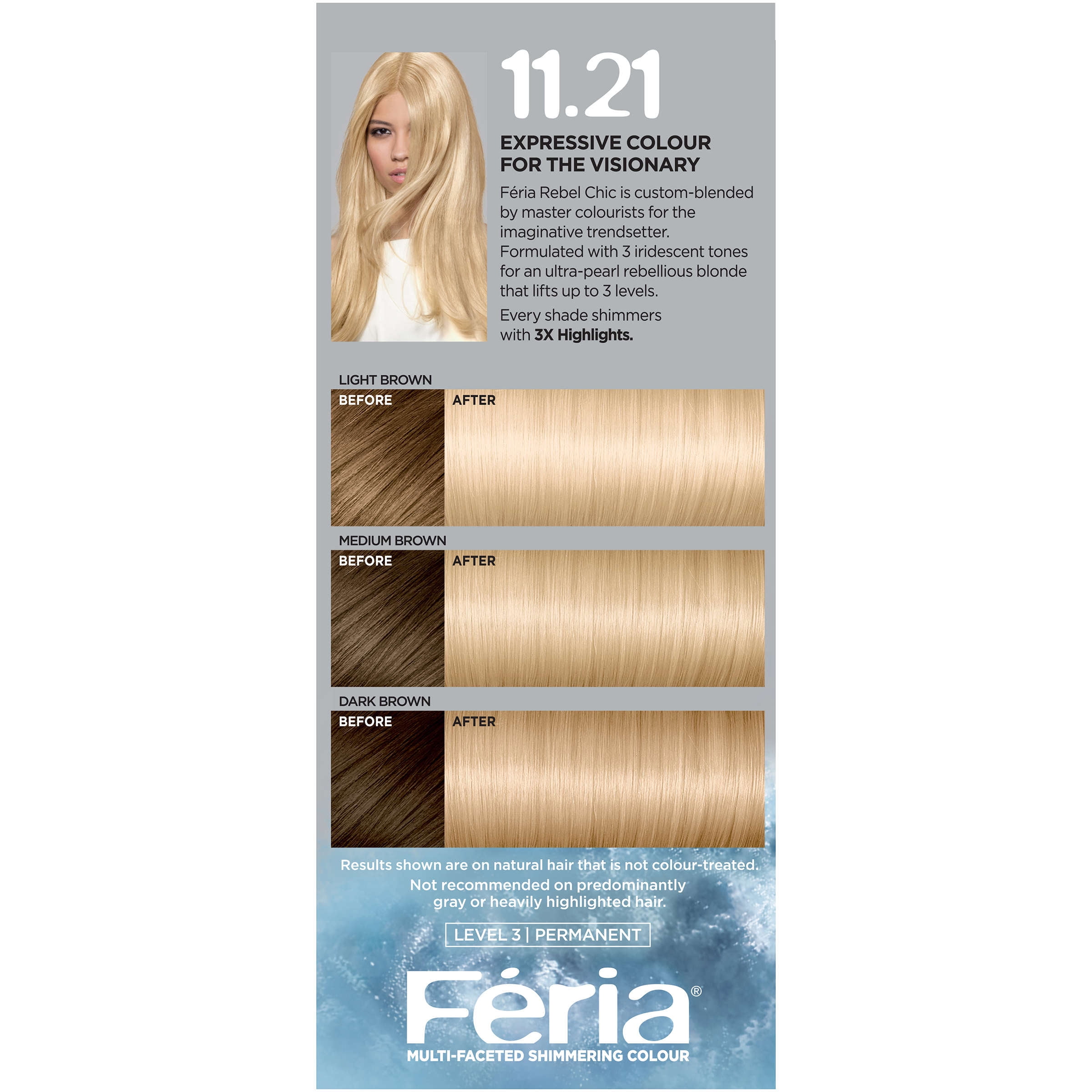 L Oreal Paris Feria Permanent Hair Color 11 21 Ultra Pearl Blonde