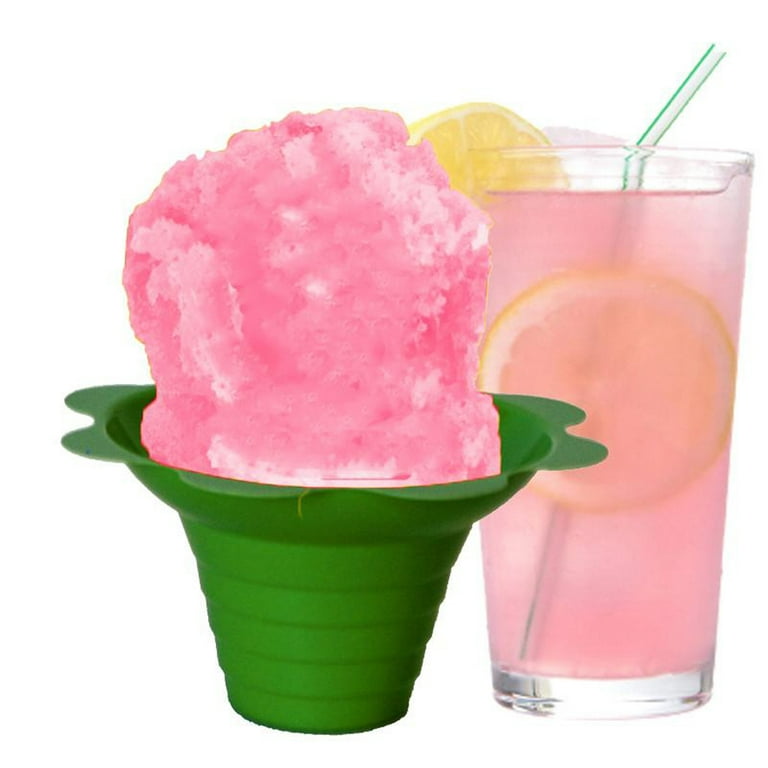 Strawberry snow cone- crushed ice, a splash of lemon juice, and