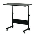 thumbnail image 3 of UWR-Nite Tray Table, Adjustable Sofa Bed Side Table Portable Desk with Wheels Overbed Table Laptop Cart with Open Shelf, 3 of 7