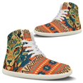 thumbnail image 5 of Womens High Top Leopard Print Sneakers PU Leather Running Shoes Non Slip Walking Athletic Tennis Shoes for Women Ankle Boots, 5 of 8