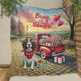 thumbnail image 3 of Be My Valentine's English Springer Spaniel Truck Full of Love Flower Balloon Quilt Blanket Springers Dog Lover Gifts Cozy Comforter Throw Blanket - 02029, 3 of 5