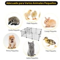 thumbnail image 4 of Corral para mascotas con puerta, jaula de conejo, jaulas de cobayas, valla de alambre de metal portátil para interiores y exteriores, 12 paneles de me, 4 of 8