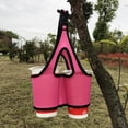thumbnail image 4 of Drink Carrier Tote, Red Neoprene Insulated, 2 Cup Holder 1 Pack, Portable Reusable Beverage Carrier for Takeout Coffee Tea Drinks for Travel Picnic Grocery Shopping Outdoor Activities, 4 of 8