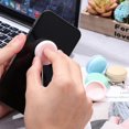 thumbnail image 2 of 4 Pcs Macaron Mobile Phone Screen Cleaners Macaron Shaped Phone Cleaning Wipes Brushes Cell Phone Lanyards Decorative Pendants, 2 of 4
