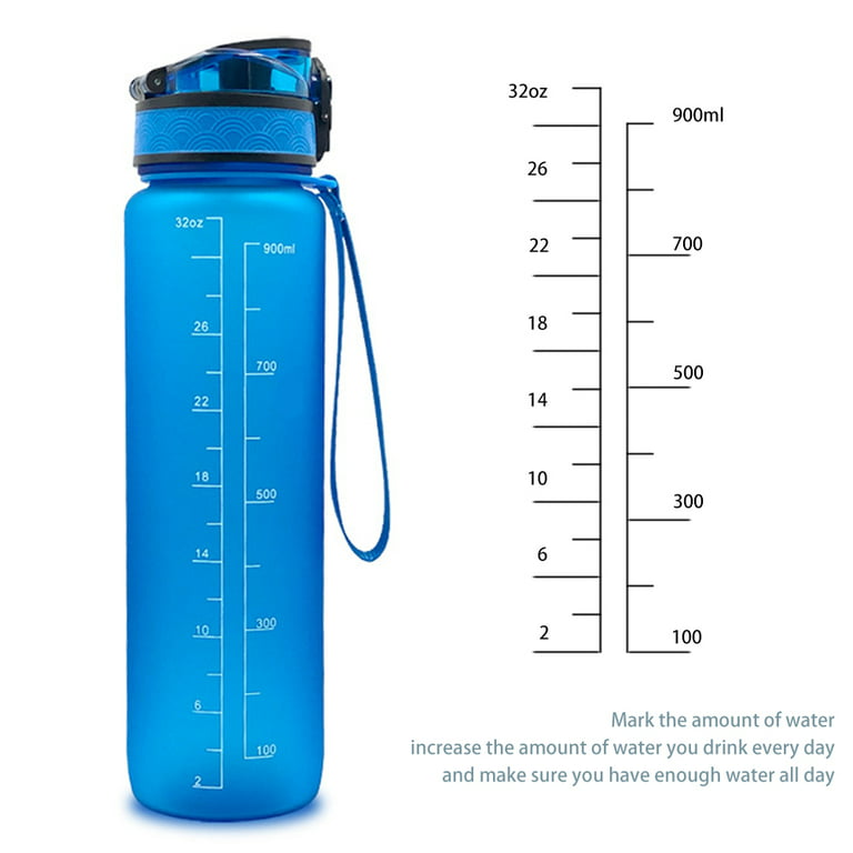 Simple Modern 32oz Water Bottle with Push Button Silicone Straw Lid &  Motivational Measurement Markers | BPA-Free Plastic Sports Bottle Reusable  for
