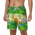 thumbnail image 2 of Uemuo African Animals in the Jungle Pattern Mens Swim Trunks Quick Dry Board Shorts with Mesh Lining, Stretch Beach Shorts Quick Dry No-Chafing Board Shorts-3X-Large, 2 of 9