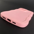 thumbnail image 3 of Designed for iPhone 11 Case, Cute Curly Wave Edge Phone Cover, Soft Liquid Silicone Camera Protection Phone Case with iPhone 11, Pink, 3 of 14