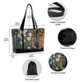 thumbnail image 2 of FORMRS Canvas Laptop Tote Bag for Women with 15.6" Computer Compartments Shoulder Handbag, White Floral Garden, 2 of 7