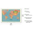 thumbnail image 2 of France World Route Map - Vickers Viscount - Super Constellation - Vintage Airline Travel Poster c.1956 - Master Art Print (Unframed) 13in x 19in, 2 of 4