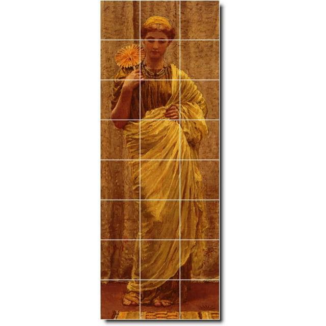 Ceramic Tile Mural-Albert Moore Women Painting 23. 18" w x 48" h using (24) 6 x 6 ceramic tiles