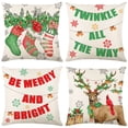 thumbnail image 5 of Funda de cojín de 45 cm con texto en inglés "Merry Christmas" para almohada, decoración navideña de 2023 para el hogar, decoración de Año Nuevo 2024, Noel, 5 of 5