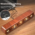 thumbnail image 3 of Altavoces Bluetooth de Madera Barra de Sonido Portátil Tarjeta Estéreo HiFi Computadora de Escritorio Sonido Inalámbrico Radio FM Subwoofer, 3 of 7