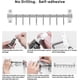 thumbnail image 3 of Kitchen Utensil Holder, Stainless Steel Utensil Hanging Rack, Wall Mounted Kitchen Utensil Rack with 8 Hooks for Bathroom, 50cm No Drilling, 3 of 3